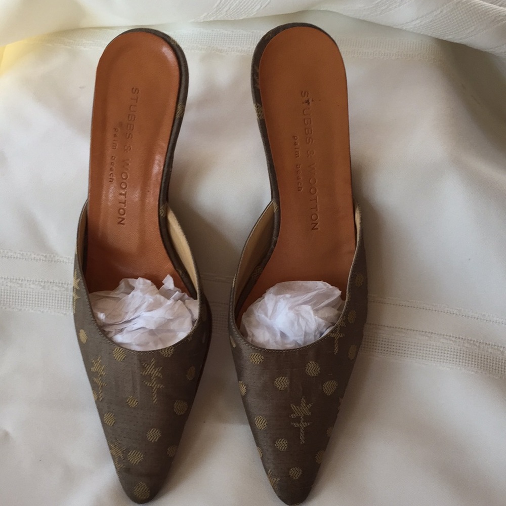 Stubbs&Wootton Palm Beach Silk Mules Made in Italy
